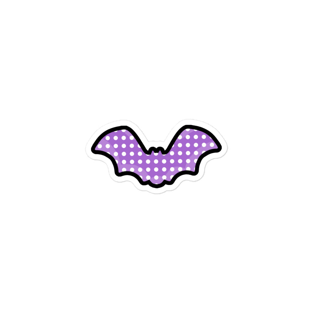 Rainbow Spooky Bats Purple Bat Sticker
