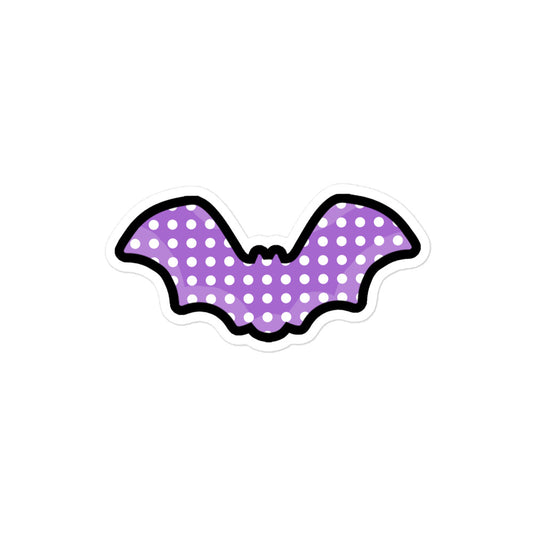Rainbow Spooky Bats Purple Bat Sticker