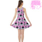 Cute rice ball pink sleeveless skater dress [made to order]