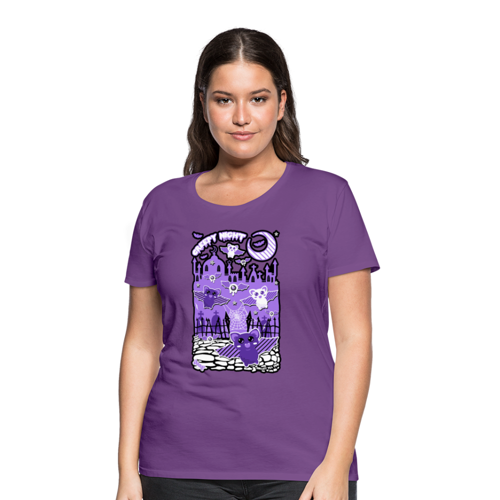 Creepy Night Women’s Premium T-Shirt - purple