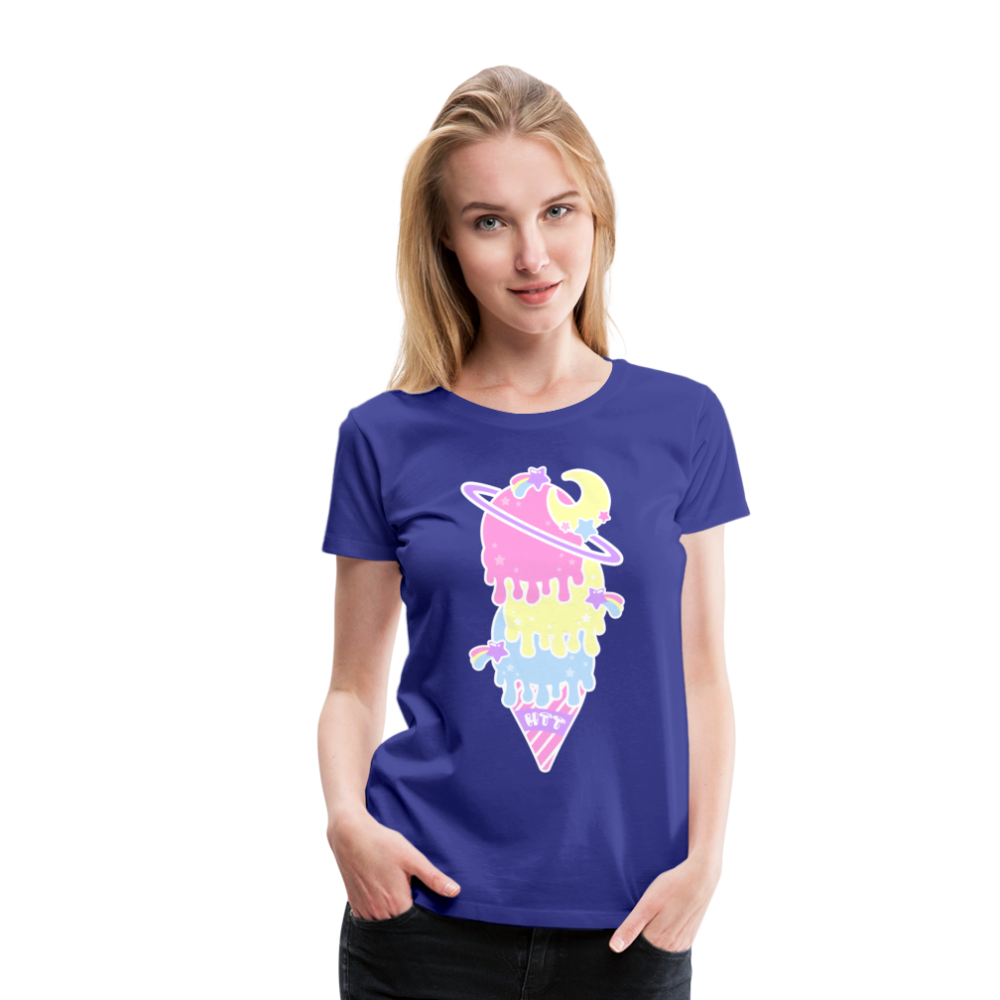 Kawaii cosmic melty ice cream Women’s Premium T-Shirt - royal blue