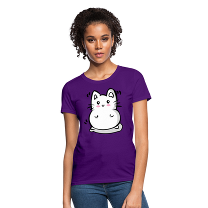 Marshmallow Kitty Women's T-Shirt - purple