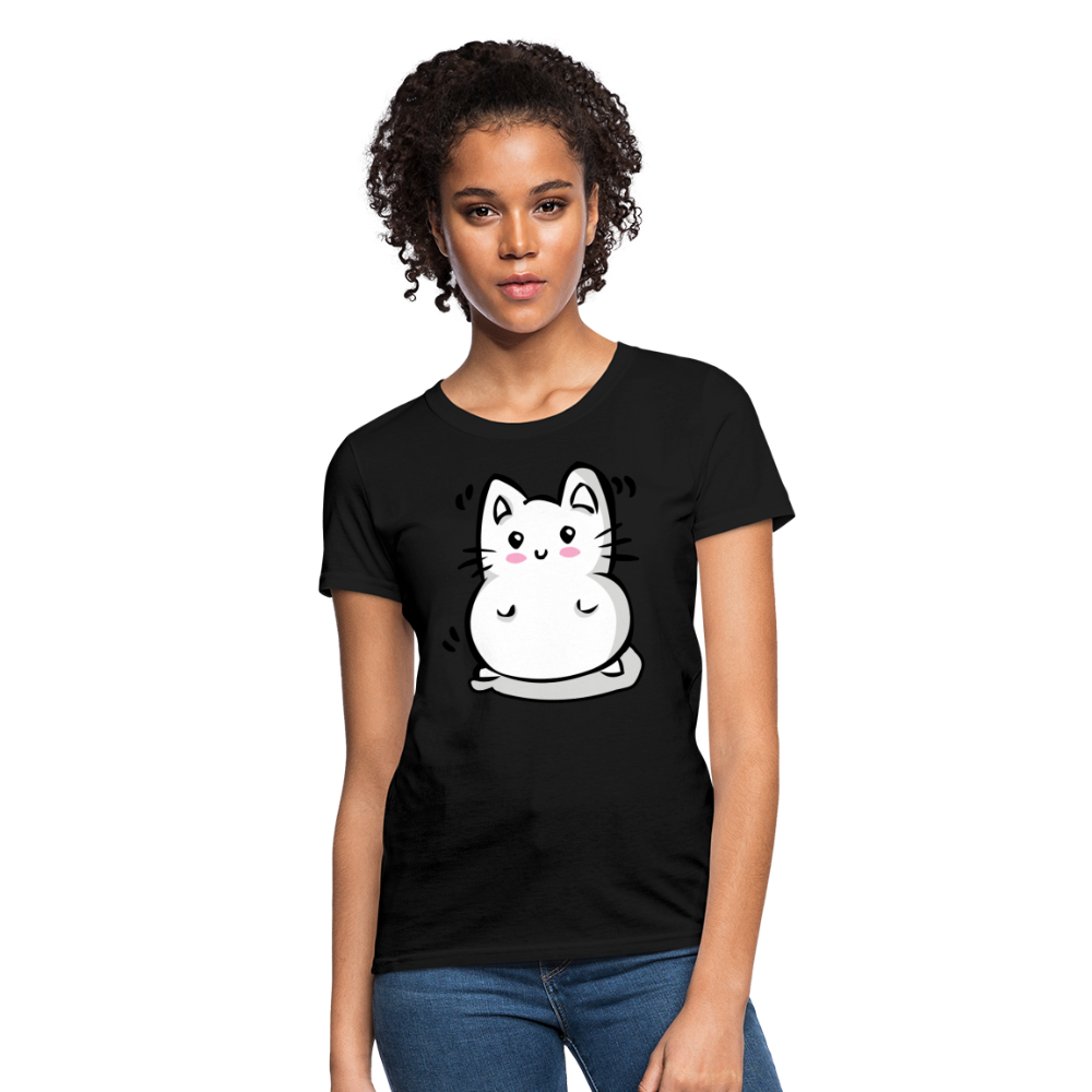 Marshmallow Kitty Women's T-Shirt - black