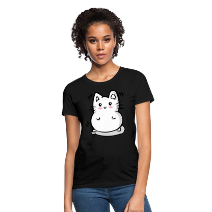 Marshmallow Kitty Women's T-Shirt - black
