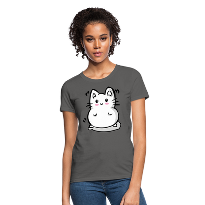Marshmallow Kitty Women's T-Shirt - charcoal