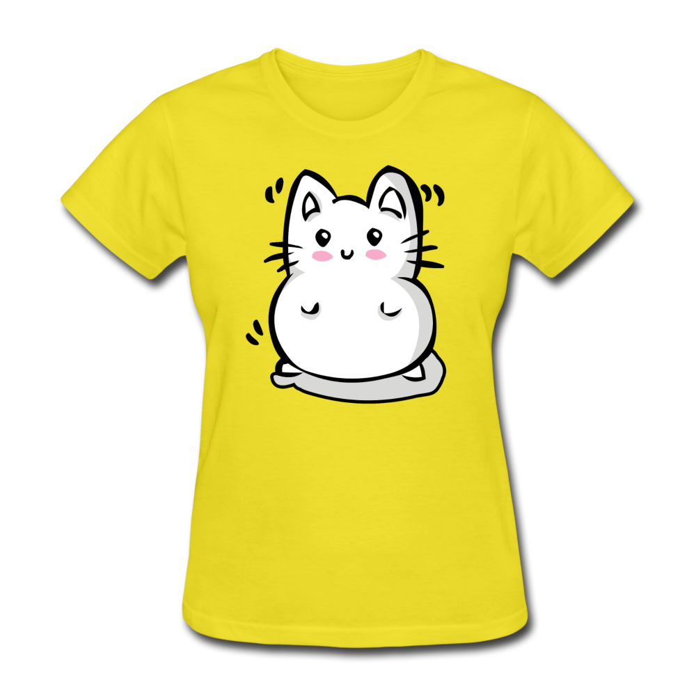 Marshmallow Kitty Women's T-Shirt - yellow
