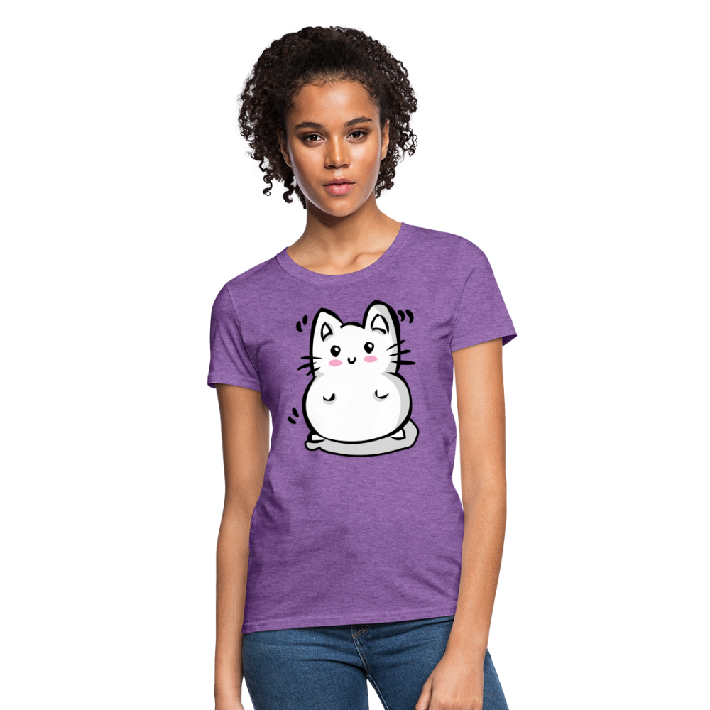 Marshmallow Kitty Women's T-Shirt - purple heather