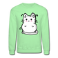 Marshmallow Kitty Unisex Crewneck Sweatshirt - lime