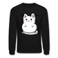 Marshmallow Kitty Unisex Crewneck Sweatshirt - black