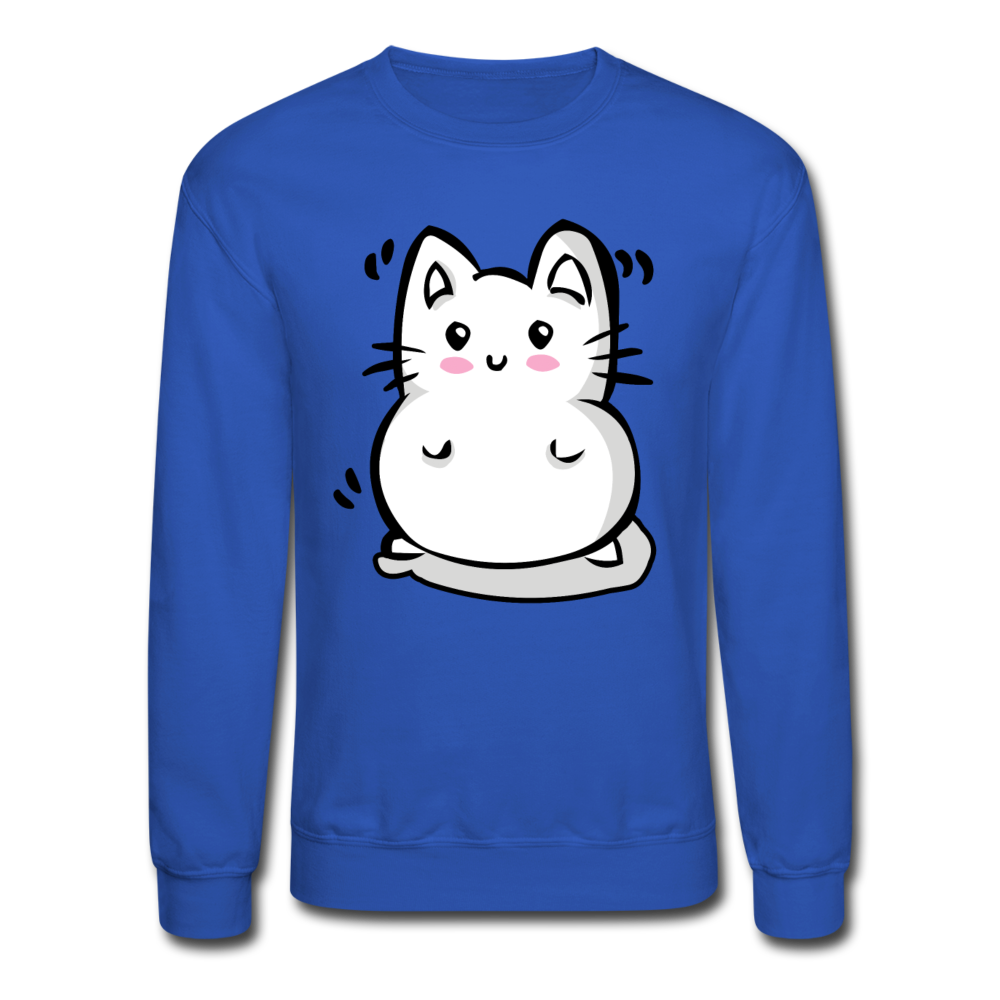 Marshmallow Kitty Unisex Crewneck Sweatshirt - royal blue