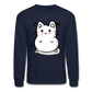 Marshmallow Kitty Unisex Crewneck Sweatshirt - navy