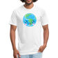 Kawaii Earth Fitted Cotton/Poly T-Shirt - white