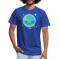Kawaii Earth Unisex Jersey T-Shirt - royal blue