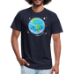 Kawaii Earth Unisex Jersey T-Shirt - navy