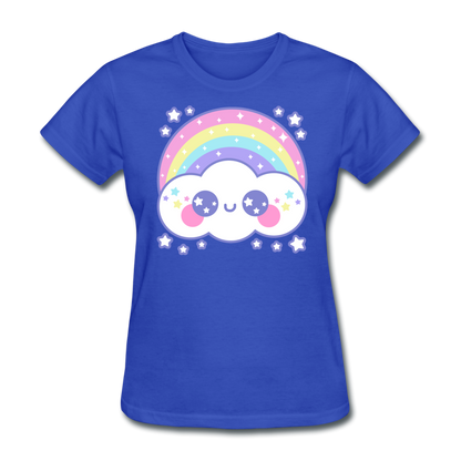 Happy Rainbow Cloud Women's T-Shirt - royal blue