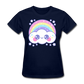 Happy Rainbow Cloud Women's T-Shirt - navy