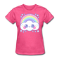 Happy Rainbow Cloud Women's T-Shirt - heather pink