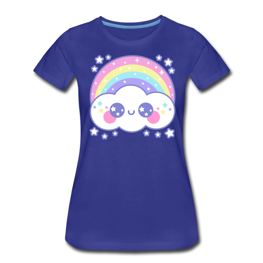 Happy Rainbow Cloud Women’s Premium T-Shirt - royal blue