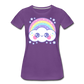 Happy Rainbow Cloud Women’s Premium T-Shirt - purple