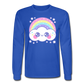Happy Rainbow Cloud Men's Long Sleeve T-Shirt - royal blue