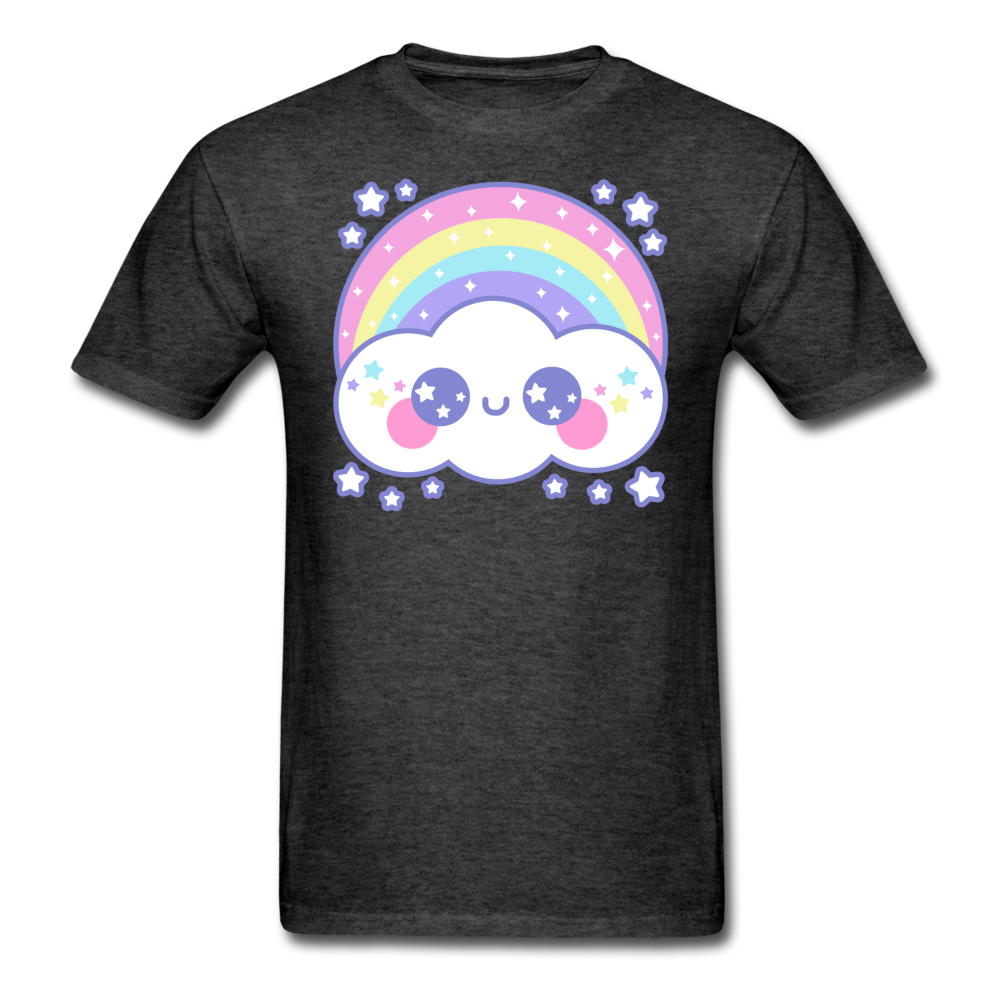 Happy Rainbow Cloud Unisex Classic T-Shirt - heather black