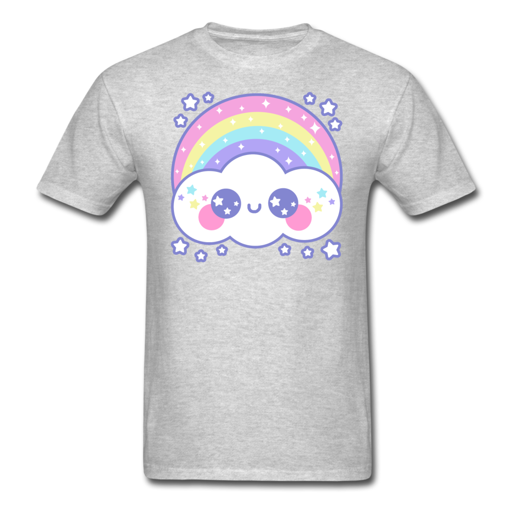 Happy Rainbow Cloud Unisex Classic T-Shirt - heather gray