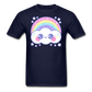 Happy Rainbow Cloud Unisex Classic T-Shirt - navy