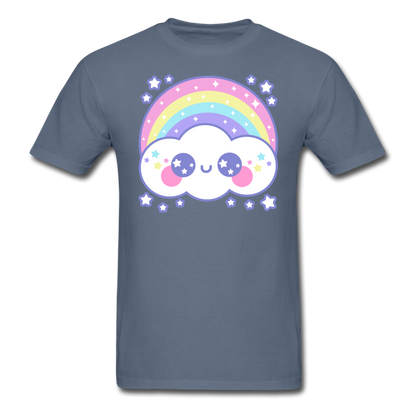 Happy Rainbow Cloud Unisex Classic T-Shirt - denim