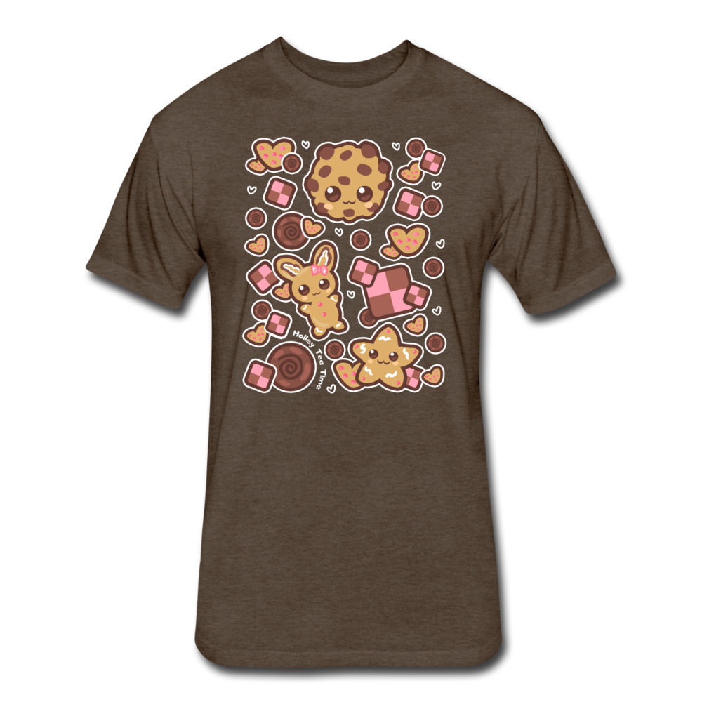 Kawaii Cookies Fitted Cotton/Poly T-Shirt - heather espresso