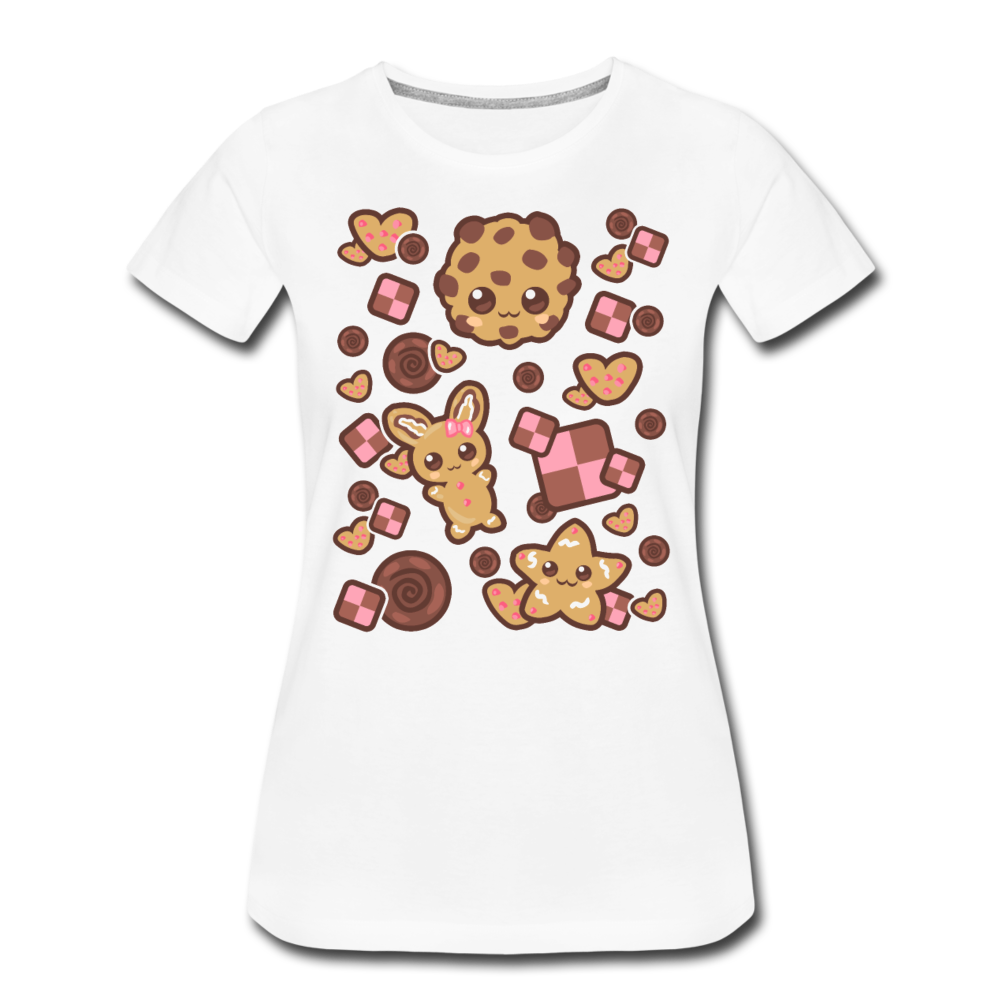 Kawaii Cookies Women’s Premium T-Shirt - white