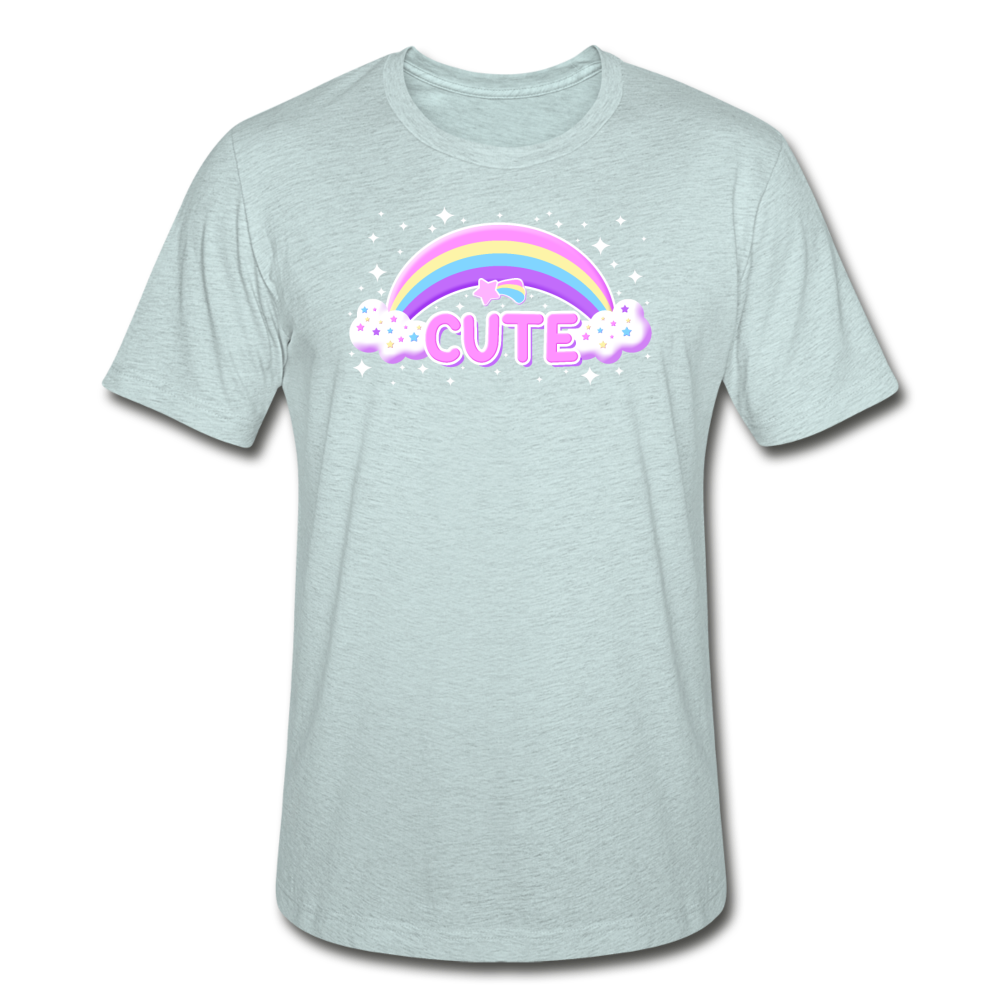 Rainbow Cute Magic Unisex Heather Prism T-Shirt - heather prism ice blue