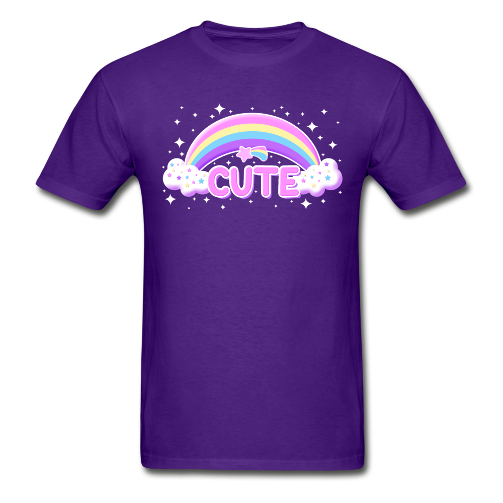 Rainbow Cute Magic Ultra Cotton Unisex Adult T-Shirt - purple