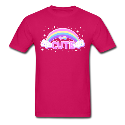 Rainbow Cute Magic Ultra Cotton Unisex Adult T-Shirt - fuchsia