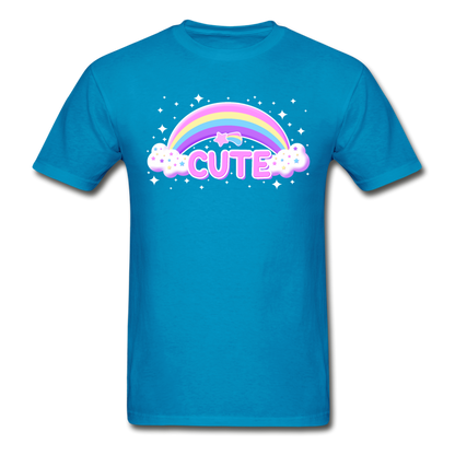 Rainbow Cute Magic Ultra Cotton Unisex Adult T-Shirt - turquoise