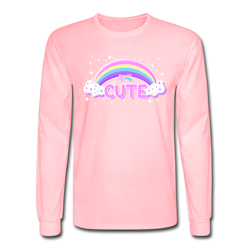 Rainbow Cute Magic Men's Long Sleeve T-Shirt - pink