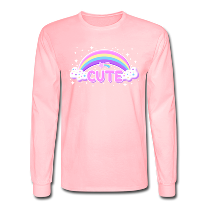Rainbow Cute Magic Men's Long Sleeve T-Shirt - pink