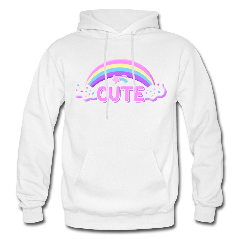 Rainbow Cute Magic Heavy Blend Unisex Adult Hoodie - white