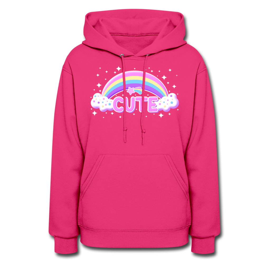 Rainbow Cute Magic Women's Hoodie - fuchsia