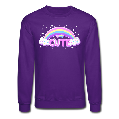 Rainbow Cute Magic Unisex Crewneck Sweatshirt - purple