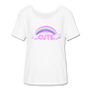 Rainbow Cute Magic Women’s Flowy T-Shirt - white
