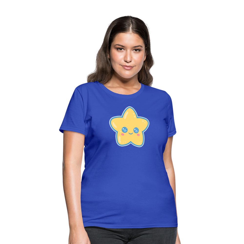 Kawaii Star Women's Royal Blue T-Shirt - royal blue