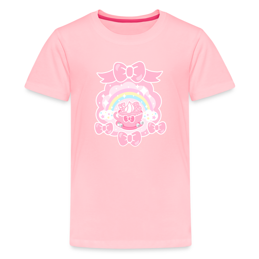 Teatime Fantasy Kids' Pink Premium Cotton T-Shirt - pink