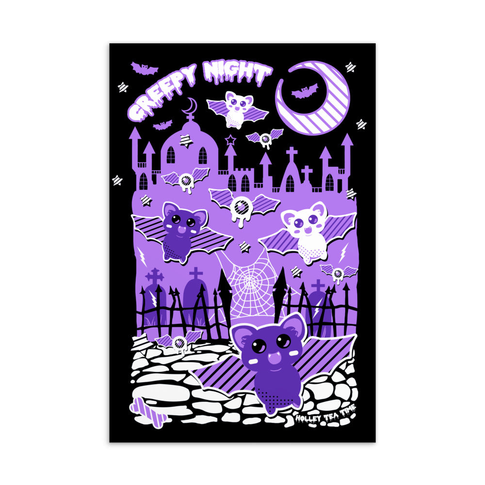 Creepy Night - (4" x 6") Art Print Postcard