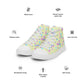 Starry Party Yellow Women’s High Top Canvas Shoes